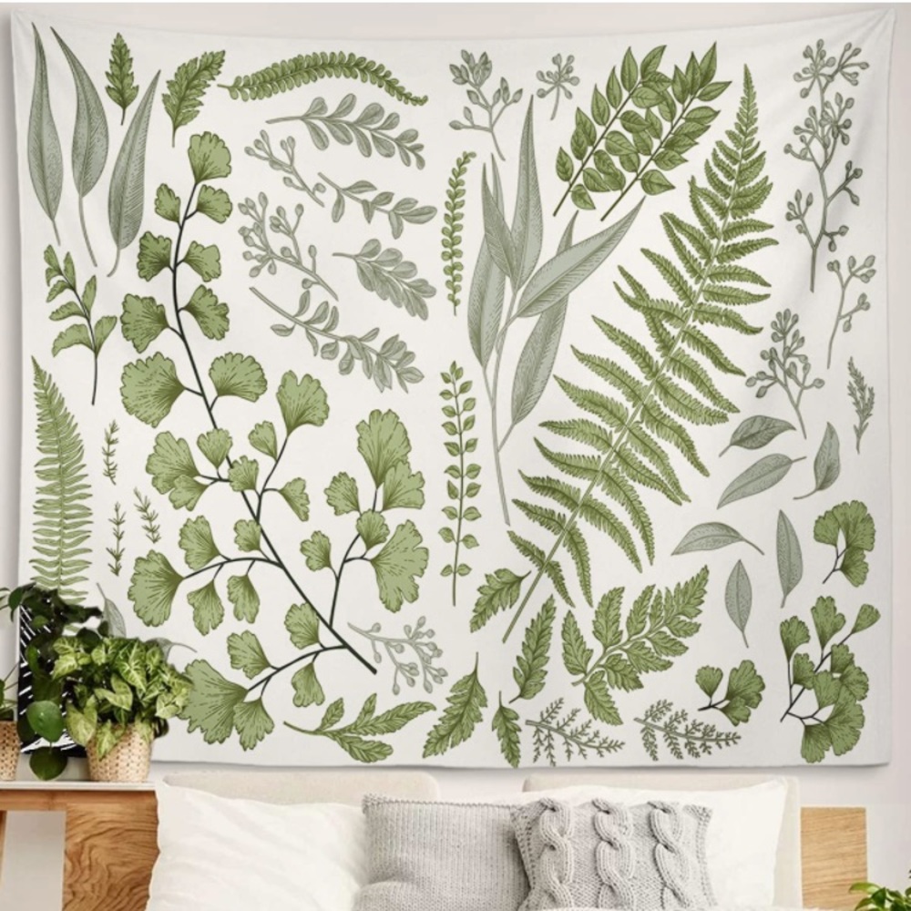 Botanical Plant Hippie Tapestry Wall Indie Art for Living/Bedroom/Dorm Bedspread